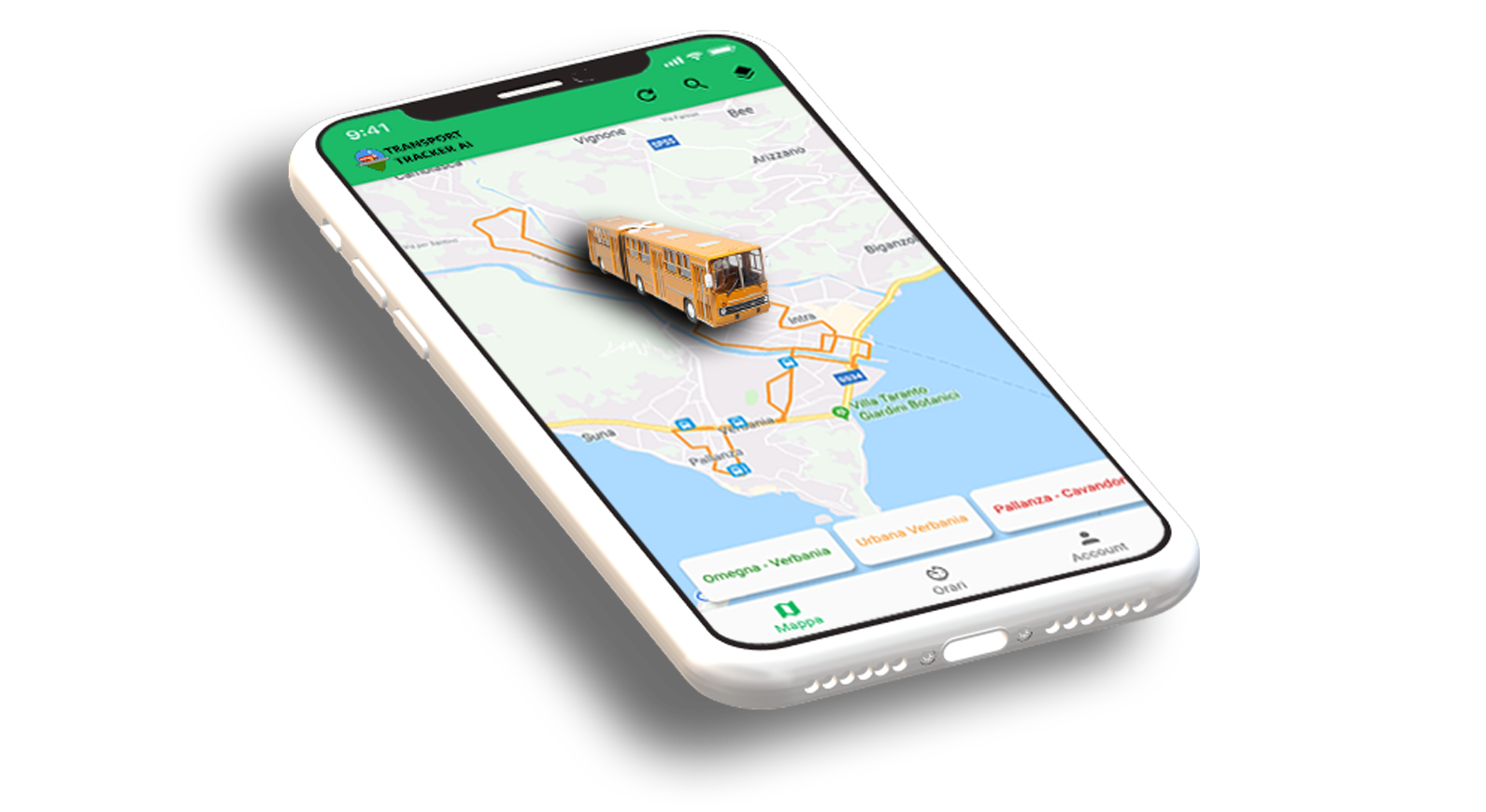 Transport Tracker AI phone example image